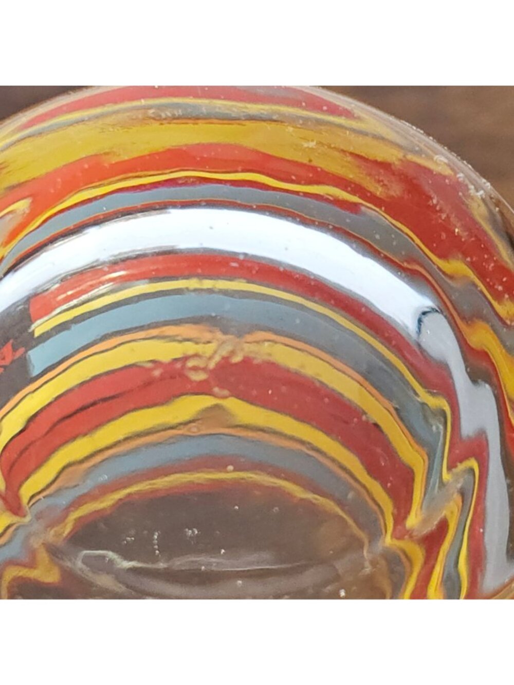 3 Scarlet Fiesta Juice Glasses 4.25" striped vintage retro style drinkware - Picture 3 of 7